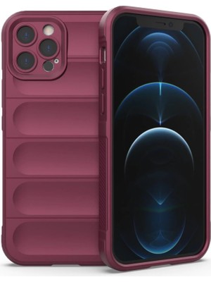Akinco Iphone 12 Pro Kılıf Optimum Silikon - Bordo