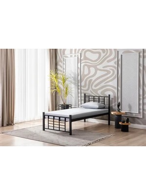 Vivense Evger Metal Karyola, K01, Siyah, 90X190