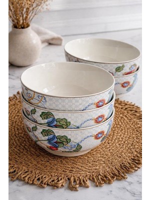 Rossev Porselen Çorba Kasesi 6'Lı 14 Cm Azur