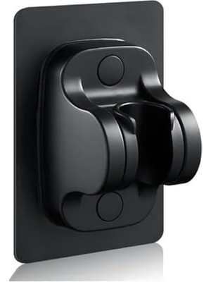 Adoz Shopping Kendinden Yapışkanlı Duş Başlığı Askısı / El Duşu Tutucu / Duş Mafsalı / Dayanıklı Paslanmaz Krom Kaplama Abs Plastik Malzeme (Not: Ürünü Yapıştırmadan Önce Alanı Temizleyiniz) (Siyah)