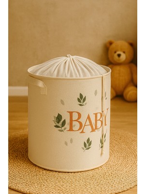 PremiumPort Katlanabilir Bebek Düzenleyici Sepet, Oyuncak ve Çamaşır Organizatörü