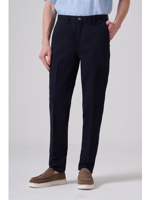 Morven  Erkek Lacivert Pamuk Trend Dynamic Fit Chino Pantolon