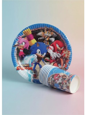 Umamiçe Sonic 8'li Tabak-Bardak Seti