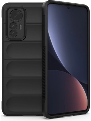 Akinco Xiaomi Mi 12 Lite Kılıf Optimum Silikon - Siyah
