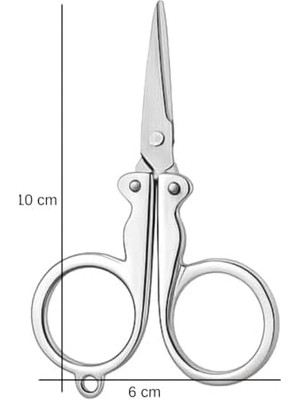 Adoz Shopping Katlanabilir Seyahat Makası – Paslanmaz Çelik, Kompakt, Dayanıklı, Taşınabilir Cep Makası | Uçak, Kamp ve Ilk Yardım Kullanımı Için Ideal