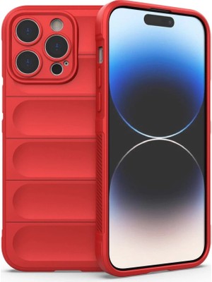 Akinco Iphone 14 Pro Kılıf Optimum Silikon - Kırmızı