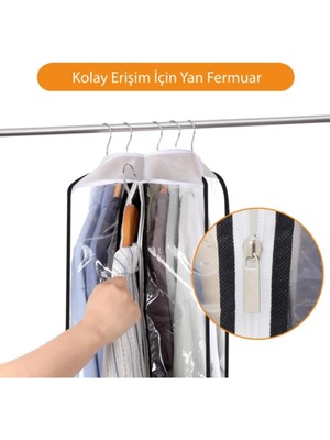 PremiumPort Rahat ve Şık Pvc Eva Çoklu Elbise Kılıfı, Pratik Saklama Çözümü