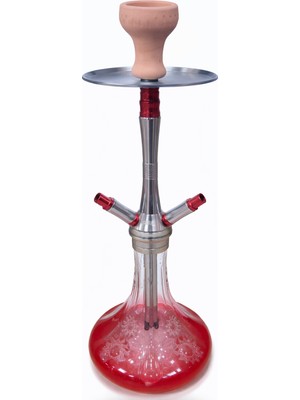 Benko Orta Boy Nargile Takımı Paslanmaz Çelik Şık Taşınabilir,tam Boy:48,şişe ÇAP:19CM