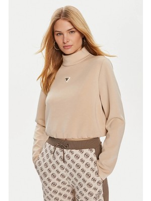 Guess Kadın Olympe  Bej Sweatshirt
