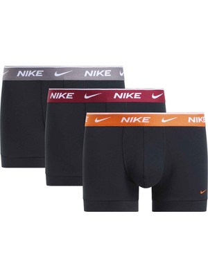 Nike Nıke Erkek Marka Logolu Günlük Kullanıma Uygun Turuncu-Kırmızı-Gri Boxer NQ00KE1284 0VN