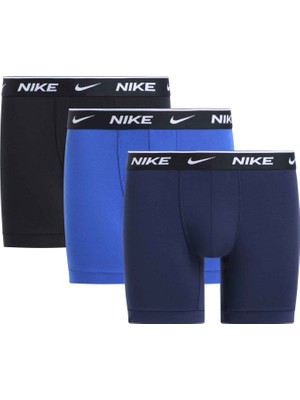 Nike Nıke Erkek Marka Logolu Günlük Kullanıma Uygun Lacivert-Mavi-Siyah Boxer NQ00KE1285 M7U