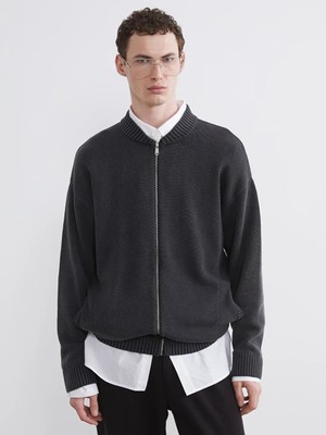 LC Waikiki Xsıde Antrasit Loose Fit Erkek Triko Hırka