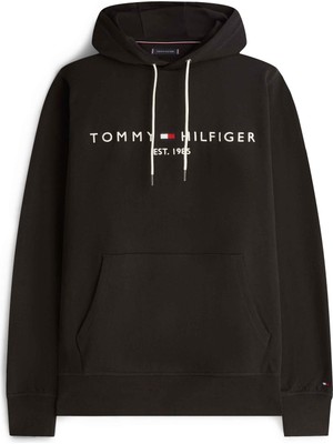 Tommy Hilfiger Tommy Hılfıger Erkek Marka Logolu Günlük Kullanıma Uygun Siyah Sweatshirt MW0MW13720 Bds