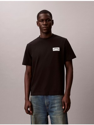 Calvin Klein Calvın Kleın Erkek Marka Logolu Günlük Kullanıma Uygun Siyah T-Shirt LV04RF294G Ub1