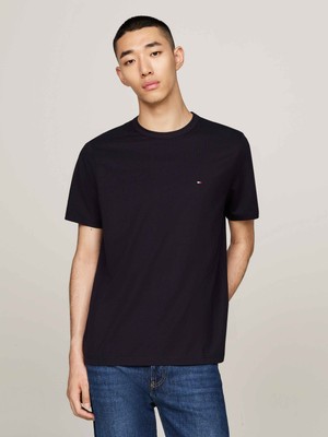 Tommy Hilfiger Tommy Hılfıger Erkek Marka Logolu Günlük Kullanıma Uygun Lacivert T-Shirt MW0MW37313 Dw5