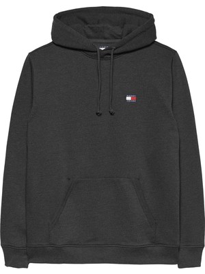 Tommy Hilfiger Tommy Hılfıger Erkek Marka Logolu Günlük Kullanıma Uygun Siyah Sweatshirt DM0DM22666 Bds