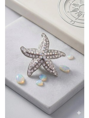 MentorAly Zirkon Taşlı Yonca Figürlü Şık Broş Yaka Iğnesi