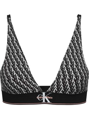 Calvin Klein Calvın Kleın Kadın Marka Logolu Günlük Kullanıma Uygun Siyah-Beyaz Sütyen LV00QF8703 2y1