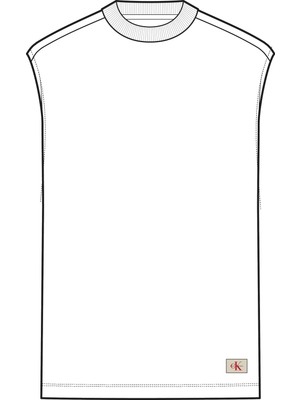 Calvin Klein Calvın Kleın Erkek Marka Logolu Günlük Kullanıma Uygun Beyaz T-Shirt LV04RF273G Yaf