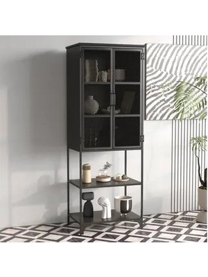 Vivense Endüstriyel Tasarım Metal Dolap,  Siyah