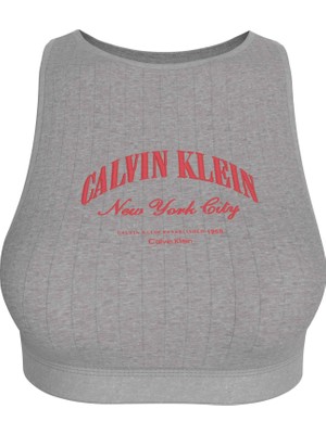 Calvin Klein Calvın Kleın Kadın Marka Logolu Günlük Kullanıma Uygun Gri Sütyen LV00QF8707 P7A