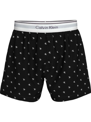 Calvin Klein Calvın Kleın Erkek Marka Logolu Beyaz Elastik Bantlı Siyah-Beyaz  Logolu Pijama LV00NM2831 Pcs