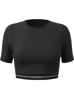 Calvin Klein Calvın Kleın Kadın Marka Logolu Günlük Kullanıma Uygun Siyah T-Shirt LVGWS6K217 Ub1