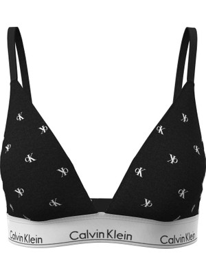 Calvin Klein Calvın Kleın Kadın Marka Logolu Günlük Kullanıma Uygun Siyah-Beyaz  Logolu Sütyen LV00QF8498 Pcs