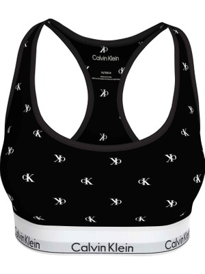 Calvin Klein Calvın Kleın Kadın Marka Logolu Günlük Kullanıma Uygun Siyah-Beyaz  Logolu Sütyen LV00QF8493 Pcs