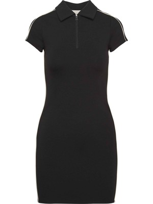 Calvin Klein Calvın Kleın Kadın Marka Logolu Günlük Kullanıma Uygun Siyah Elbise LV047E213G Ub1