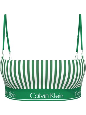 Calvin Klein Calvın Kleın Kadın  Yeşil-Beyaz Bikini Üstü LV00Q61130 4zf