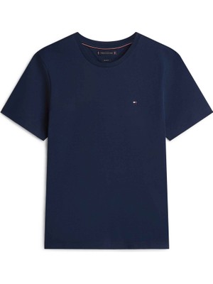 Tommy Hilfiger Tommy Hılfıger Erkek Marka Logolu Günlük Kullanıma Uygun Lacivert T-Shirt MW0MW37508 Dcc