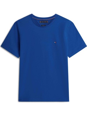 Tommy Hilfiger Tommy Hılfıger Erkek Marka Logolu Günlük Kullanıma Uygun Mavi T-Shirt MW0MW39995 C7F