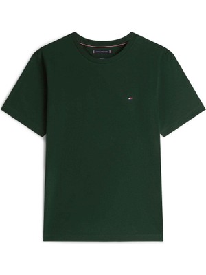 Tommy Hilfiger Tommy Hılfıger Erkek Marka Logolu Günlük Kullanıma Uygun Yeşil T-Shirt MW0MW39995 Mbn