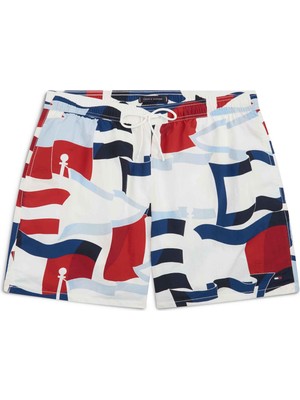 Tommy Hilfiger Tommy Hılfıger Erkek  Beyaz Deniz Şortu UM0UM03491 01W