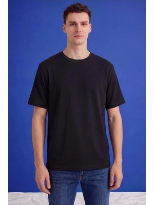 Freemen Erkek Oversize Tişört Nefes Alan Yumuşak Dokulu Terletmeyen Rahat Kalıp Basic