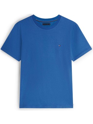 Tommy Hilfiger Tommy Hılfıger Erkek Marka Logolu Günlük Kullanıma Uygun Galaktik Mavi T-Shirt MW0MW39995 C4U