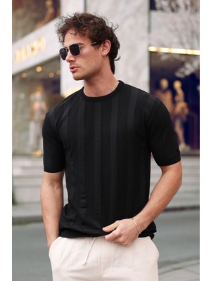 Aziso Erkek Bisiklet Yaka T-Shirt