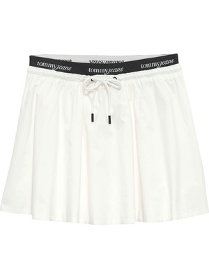 Tommy Hilfiger Tommy Hılfıger Kadın Marka Logolu Günlük Kullanıma Uygun Beyaz1 Etek DW0DW22299 Ybl