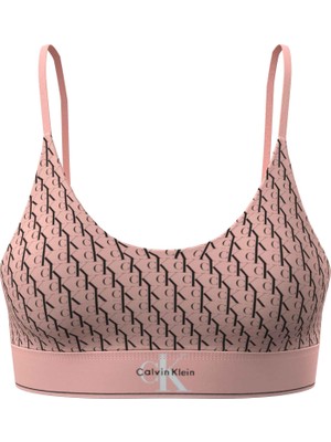 Calvin Klein Calvın Kleın Kadın Marka Logolu Günlük Kullanıma Uygun Pembe Sütyen LV00QF8814 2y3