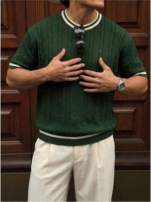 Elku Moda Erkek Oversize Bisiklet Yaka T-Shirt %100 Pamuklu Basic Geniş Kalıp Drop Shoulder Tişört