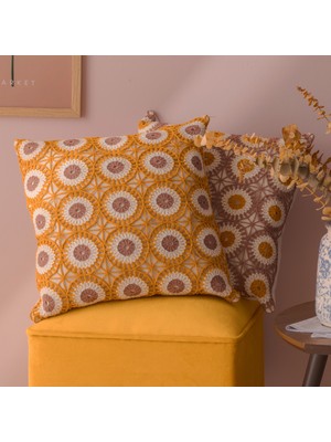 Evidea Soft Step Kırlent - Hardal - 40X40 cm