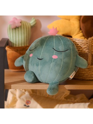 Evidea Soft Kaktüs Figürlü Yastık - Yeşil - 30X25 cm