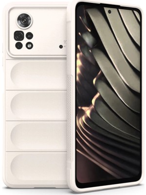 Akinco Xiaomi Poco X4 Pro 5g Kılıf Optimum Silikon - Krem