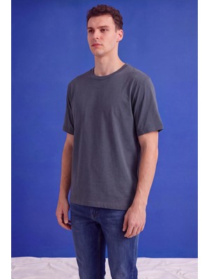 Freemen Erkek Oversize Tişört Nefes Alan Yumuşak Dokulu Terletmeyen Rahat Kalıp Basic