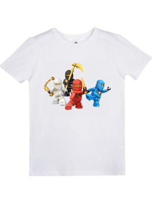 EZ Design Ninjago Özel Baskılı Tasarım Çocuk T-Shirt