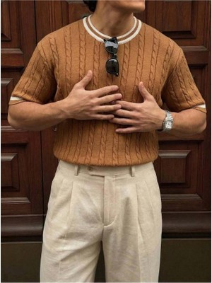 Elku Moda Erkek Oversize Bisiklet Yaka T-Shirt %100 Pamuklu Basic Geniş Kalıp Drop Shoulder Tişört