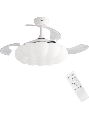 Dlc Group Dlc Ponıente LED Açılır Kapanır Gizli Kanat Tavan Vantilatörü 107CM Beyaz