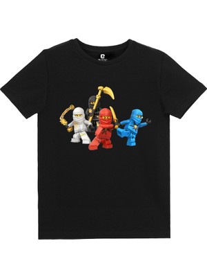 EZ Design Ninjago Özel Baskılı Tasarım Çocuk T-Shirt