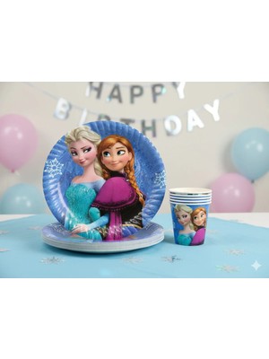 Umamiçe Frozen Elsa Temalı Tabak ve Bardak 8'li Set